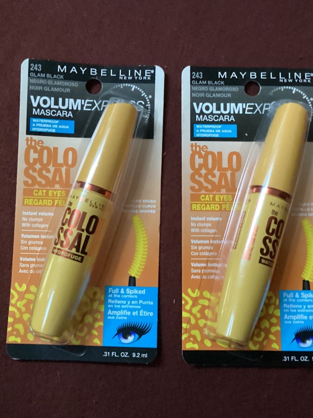 Maybelline The Colossal Cat Eyes Volum' Express Mascara Bundle NEW/Sealed